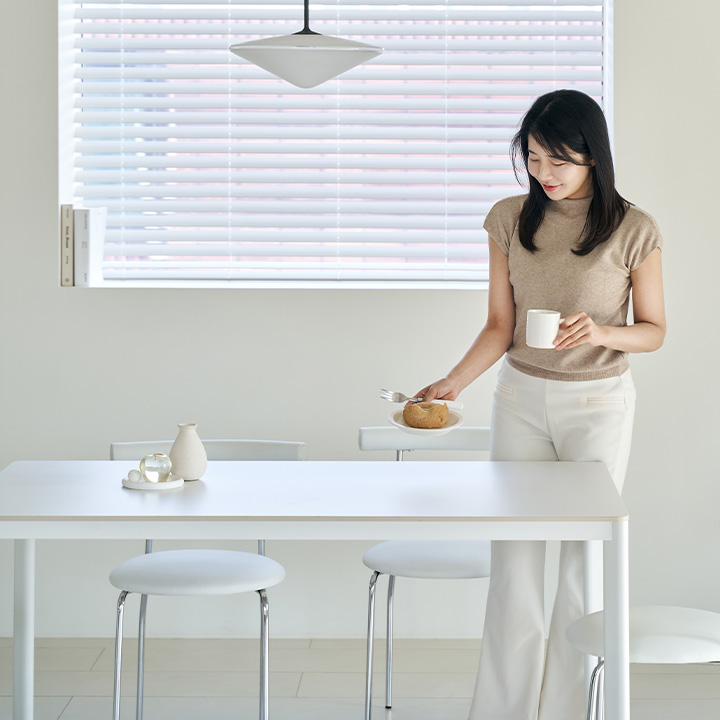 [삼익가구]플레트 포세린 통세라믹 철제 식탁 1800 테이블