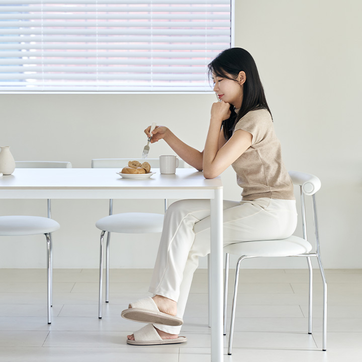 [삼익가구]플레트 포세린 통세라믹 철제 식탁 1800 테이블