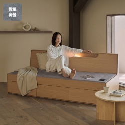 [삼익가구]흙결 LED 빅수납 흙쇼파 황토숯볼 온열 소파
