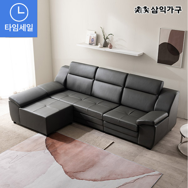 ★스툴UP/더블(2x)페스타★버나드 4인 천연소가죽 허리가 편한 소파