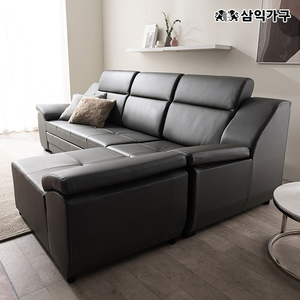 ★스툴UP/더블(2x)페스타★버나드 4인 천연소가죽 허리가 편한 소파