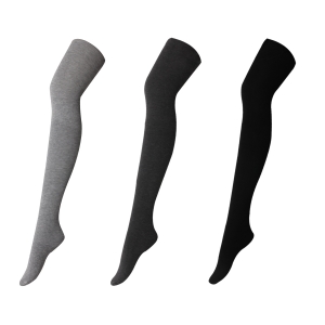 부드러운 신축성 면 스타킹 ST003 │ 겨울 데일리 그레이·차콜·블랙