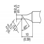 HAKKO T18-CSF25(FX-888D/FX-600) 인두팁