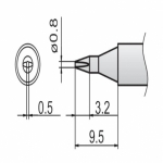 HAKKO T12-D08 FX951/952용 인두팁