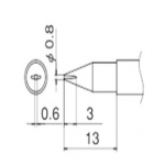 HAKKO T12-DL08 FX951/952용 인두팁