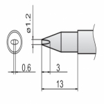 HAKKO T12-DL12 FX951/952용 인두팁