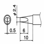 HAKKO T12-D24Z FX951/952용 인두팁