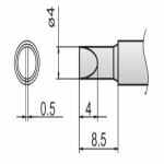 HAKKO T12-D4 FX951/952용 인두팁