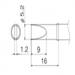 HAKKO T12-DL52 FX951/952용 인두팁