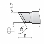 HAKKO T12-KL FX951/952용 인두팁