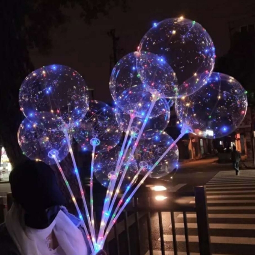 LED 풍선세트 파티 이벤트 행사 투명풍선 버블 벌룬 라이트