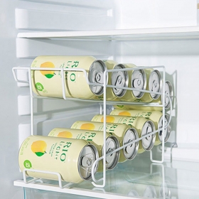 LW AUTO캔 거치대 음료수 맥주 냉장고 정리 이중수납 진열 업소 홈매점