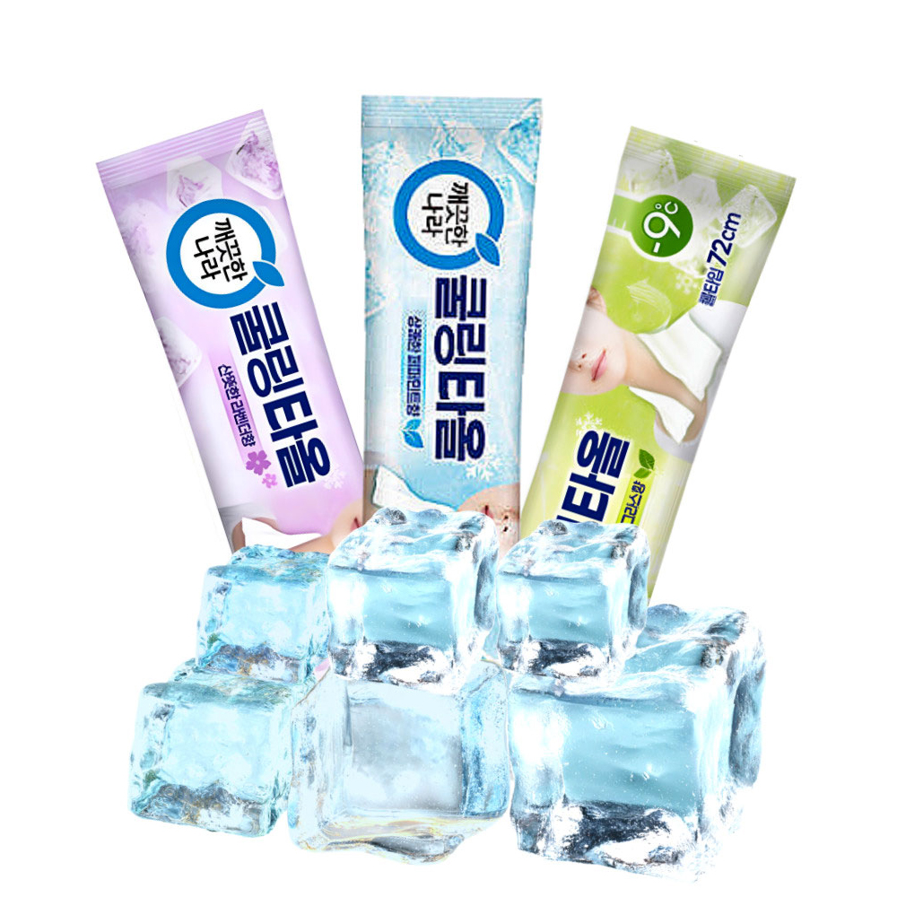 LW 깨끗한나라 쿨링타올 야외활동 등산 낚시 골프 러닝 쿨다운 일회용 물티슈