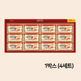LW 롯데 의성마늘 로스팜 2-12호 1박스 햄 통조림캔 식품 명절 추석 선물세트 (4세트입)