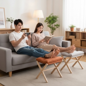 접이식 코지 풋스툴 소파 사무실 책상 발 다리 받침대 발쿠션 풋레스트 발판