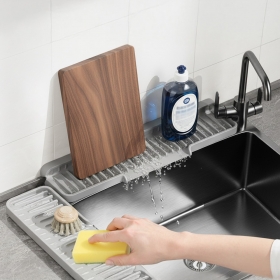 실리콘 수세미 받침대 물빠짐 트레이 싱크대 거치대 도마 욕실 젠다이 받침대 논습립 물기제거 매트 주방 욕실 정리