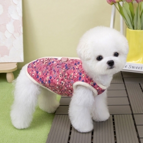 LW 애견 레트로 털 조끼 방한 보온 강아지 옷