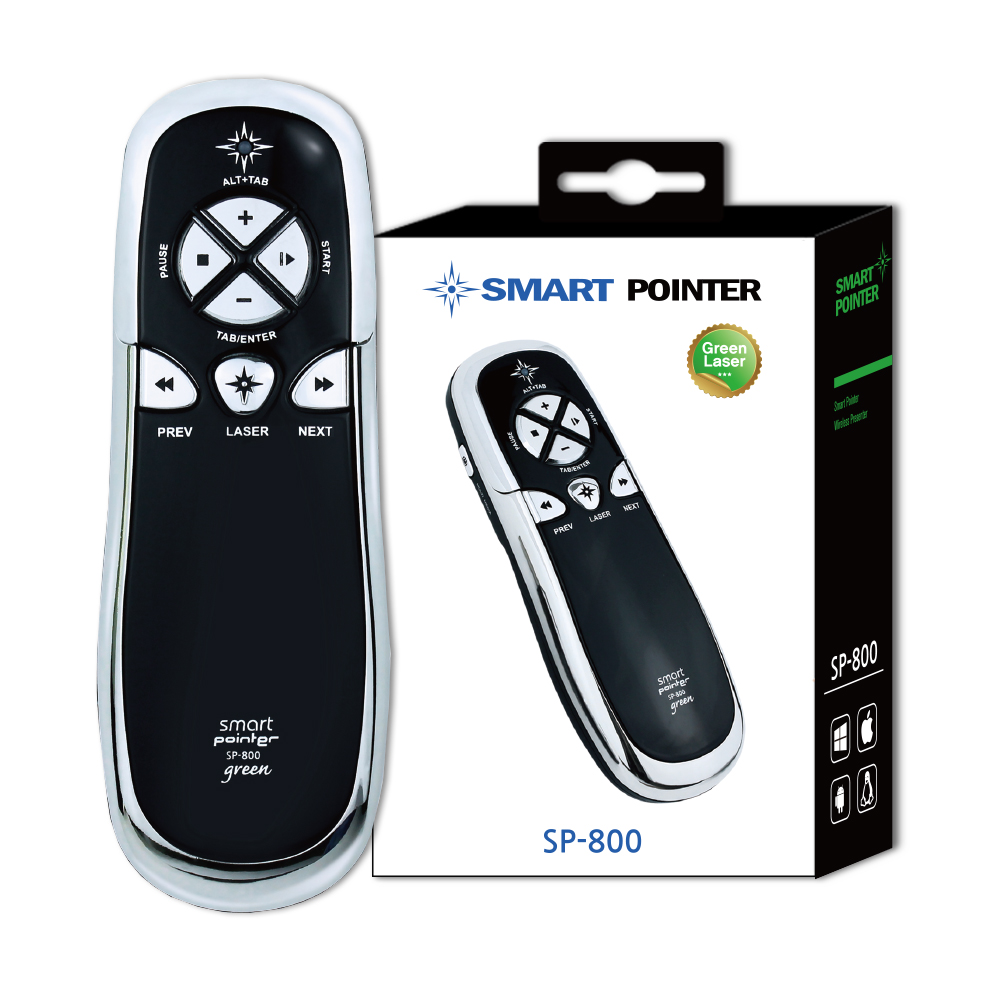 스마트포인터 SP-800 PPT리모컨 무선프리젠터 그린레이저포인터