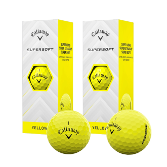캘러웨이 25 슈퍼소프트 골프공 골프볼 옐로우 2피스 하프더즌 6구