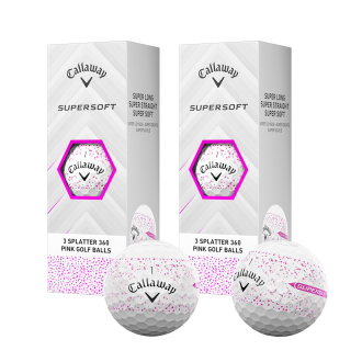 캘러웨이 25 슈퍼소프트 핑크 스플래터 골프공 골프볼 2피스 하프더즌 6구