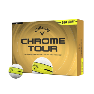 캘러웨이 2026 크롬 투어 360 옐로우 스트라이프 골프볼 골프공 4피스