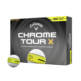 캘러웨이 2026 크롬 투어 X 360 옐로우 스트라이프 골프볼 골프공 4피스