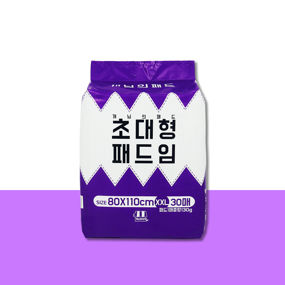★주문폭주 5/13 순차발송★ 개님의패드 프리미엄 배변패드 초대형 80x110cm 1팩 총 30매