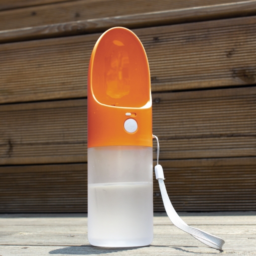 MOESTAR 로켓 휴대용 투명 강아지 물통 (오렌지)
