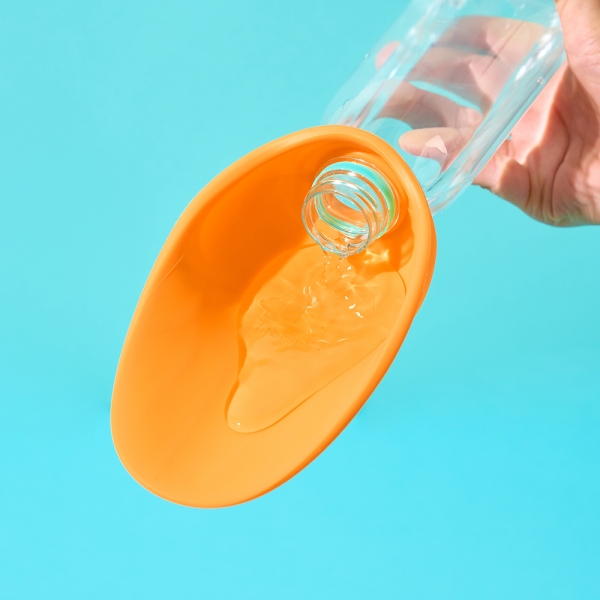 개님보틀캡 강아지 휴대용 실리콘 산책물통 물컵 (오렌지)