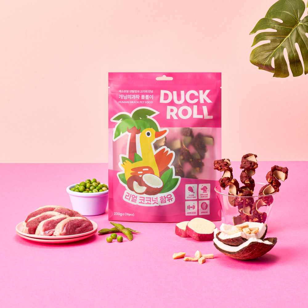개님의과자 롤롤이(덕롤) 육포+채소껌+리얼코코넛 콤보간식 140g