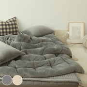 [올리비아데코] 말랑 스판 극세사 겨울 차렵이불(Q)