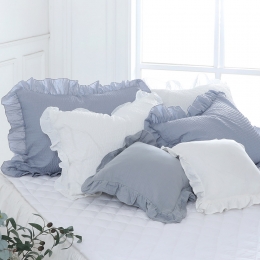 [올리비아데코] 블리스 시어서커 리플 여름 프릴 베개커버(50X70)