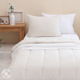 [올리비아데코] 네이쳐스 광목 스트라이프 차렵이불(S)