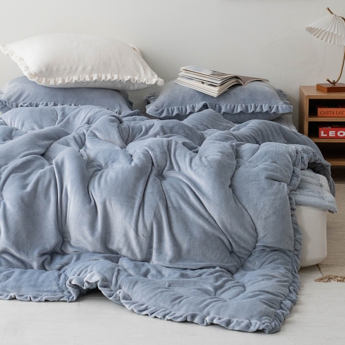 [올리비아데코] 샤트란 하이밍크 겨울 극세사 차렵이불(S/Q) -2컬러