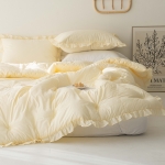 [올리비아데코] 러버블 60수 순면 프릴 차렵이불(S/Q) - 6color