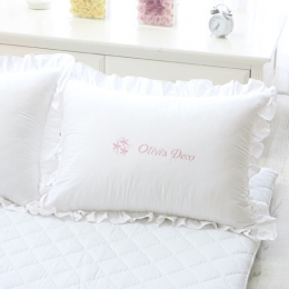 [올리비아데코] 애너벨리 60수 아사 프릴 베개커버(50x70)