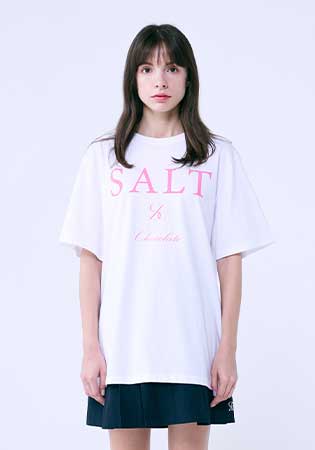 SALT 레터링 티셔츠 화이트 4W2321002