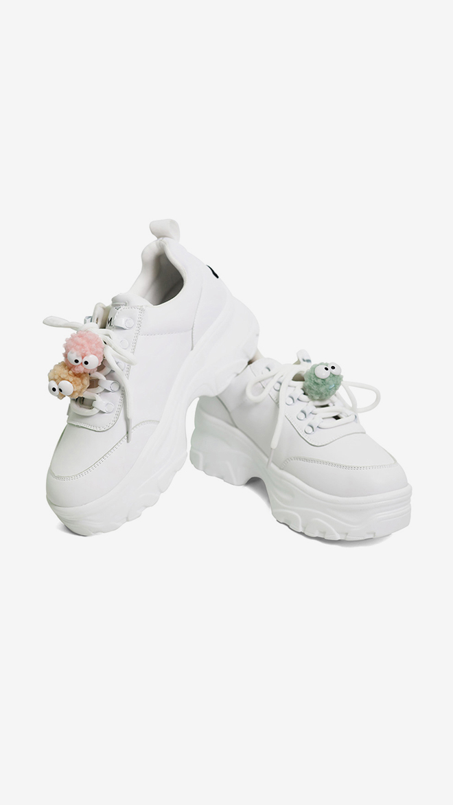SMA SHOES 모니카 스니커즈 화이트 퐁퐁