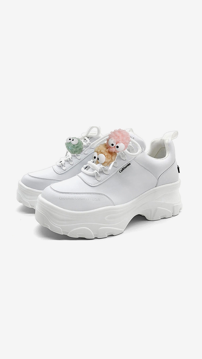 SMA SHOES 모니카 스니커즈 화이트 퐁퐁