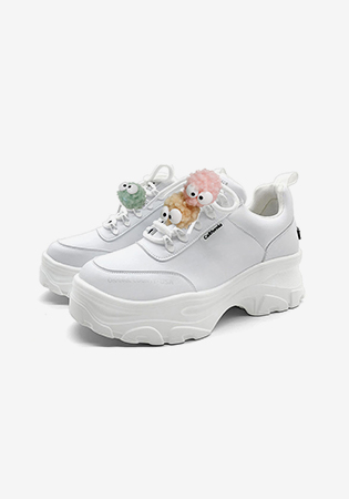 SMA SHOES 모니카 스니커즈 화이트 퐁퐁
