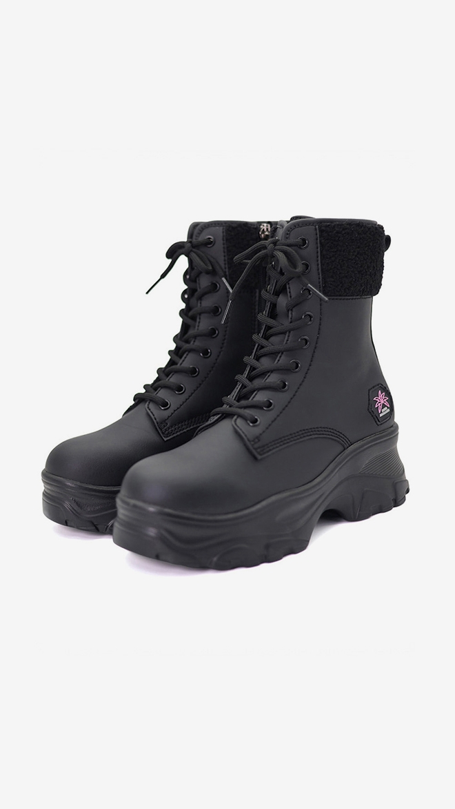 SMA SHOES 아비가일 블랙테디 레이스업 부츠