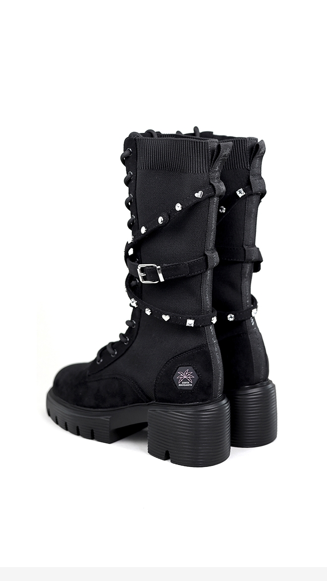 SMA SHOES 나나워커 니트 부츠 리얼레더_장식포함
