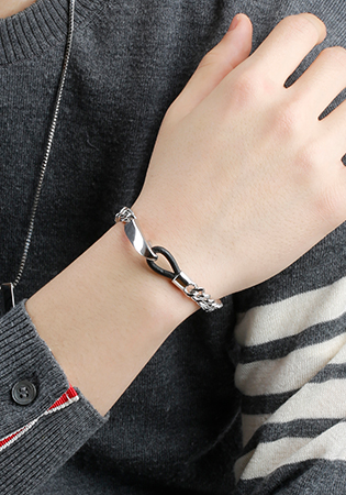 C22SVB-1009 심플 데일리 남자 체인팔찌