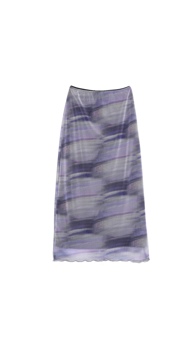 FOG LONG MESH SKIRT_PURPLE