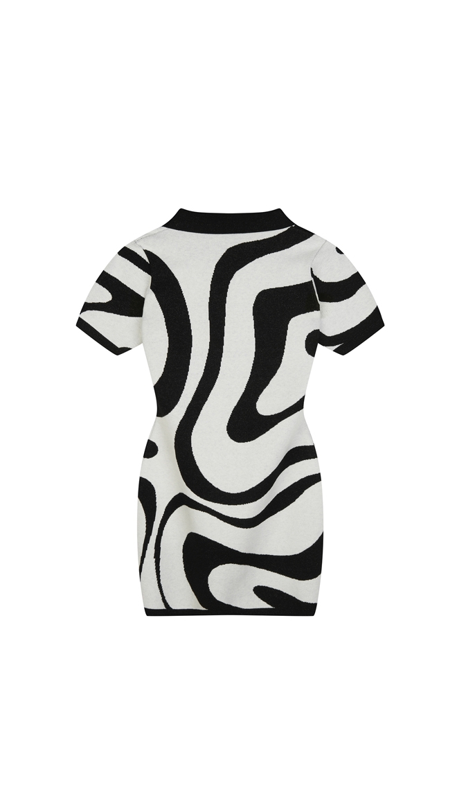 Wave knitwear one-piece_Oreo