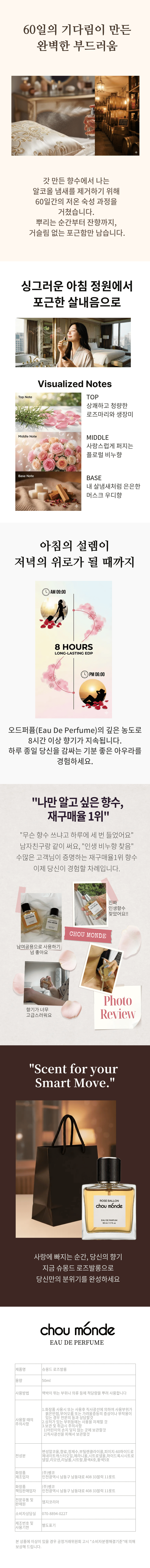 슈몽드 로즈발롱 50ml 여자 니치향수 추천 생일선물 20대 30대 은은한 생장미향