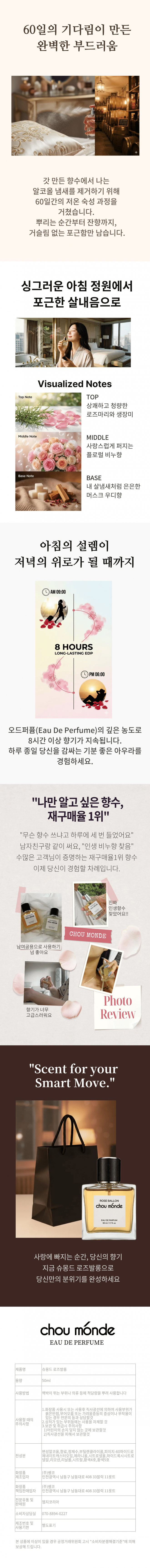 슈몽드 로즈발롱 50ml 여자 니치향수 추천 생일선물 20대 30대 은은한 생장미향