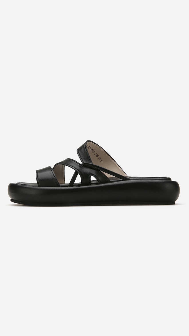 사이드 크로스 스트랩 슬리퍼 412323005 (3cm/2color)