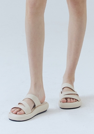 사이드 크로스 스트랩 슬리퍼 412323005 (3cm/2color)