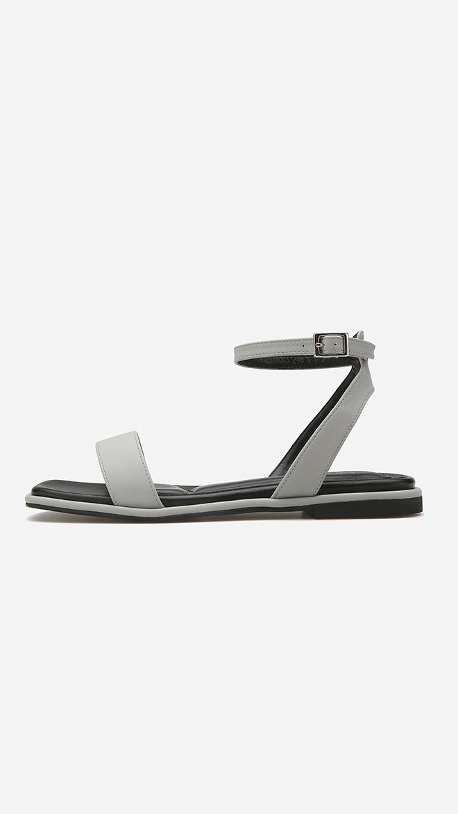 스퀘어 토 플랫 샌들 412324003 (1cm/3colors)